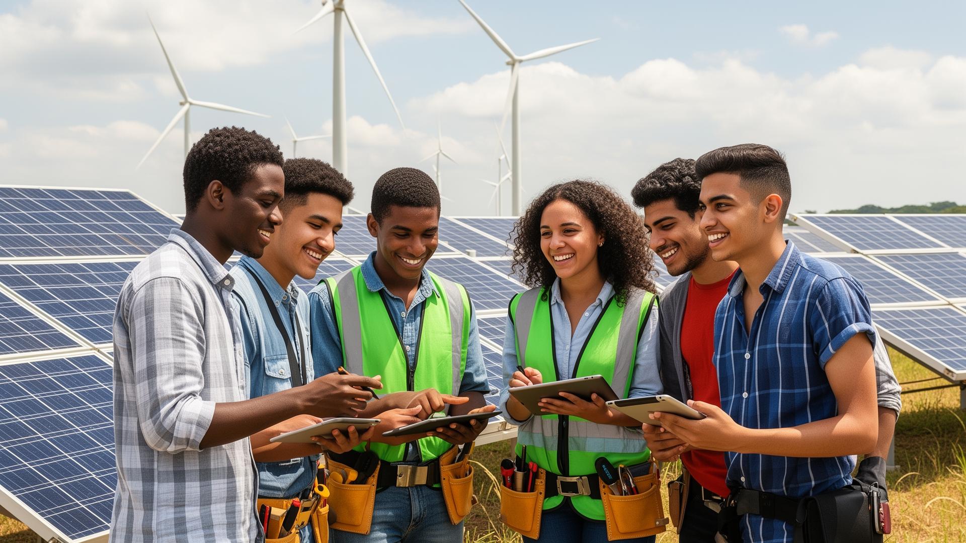 Young engineers collaborating